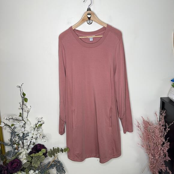 ATHLETA Balance Sweatshirt Dress Palermo Pink {3C29} - Picture 3 of 6